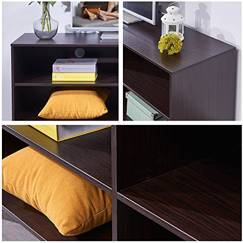 image for DlandHome TV Stand WF-TVG001BW, 4-Cube, 58