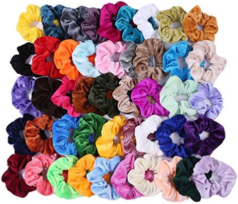 NszzJixo9 46 Style 46pcs Ribbon Boutique With Clip Hairpins Kids Girl Hair Accessori,Summer Floral Scrunchies Bun Ring Elastic Fashion Sports Dance Scrunchie Gift