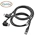 Cable Matters 10Gbps Combo-Pack 90 Degree Cat 6 Ethernet Cable - 3ft, Cat6 Right Angle Ethernet Cable (90Degree + 270 Degree Right-Angle RJ45 Connectors)