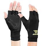 Jerrybox Arthritis Gloves Fingerless Copper Gloves Compression Medical Support Gloves