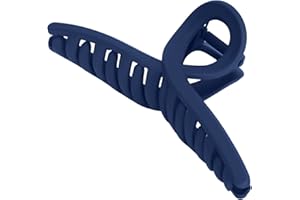 Hair Claw Clips,Non Slip Medium Size Fashion Decorative Navy Blue Hair Clips for Women Girls Daily Party Wedding Use