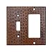 Copper Combination Switchplate with 1-Hole Single Toggle Switch
