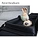 NONO Arm Rest Organizer with Table-Top, Sofa Couch Chair Armrest Caddy Pocket Organizer Great for Ipad, Remote, Game Controller, Newspaper, Book, Cups, Black