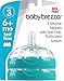 Baby Brezza Baby Bottle Replacement Parts - 2 Pack of BPA Free Replacement Tops - Fast Flow Nipple - Blue