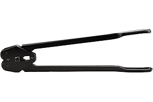 GRESDENT Strapping Sealer for Both Poly & Polyester Strap, Strength Saving Heavy Duty Manual Banding Tool for 1/2" - 3/4" Width Plastic Strap, 20" Long Handle (Black)