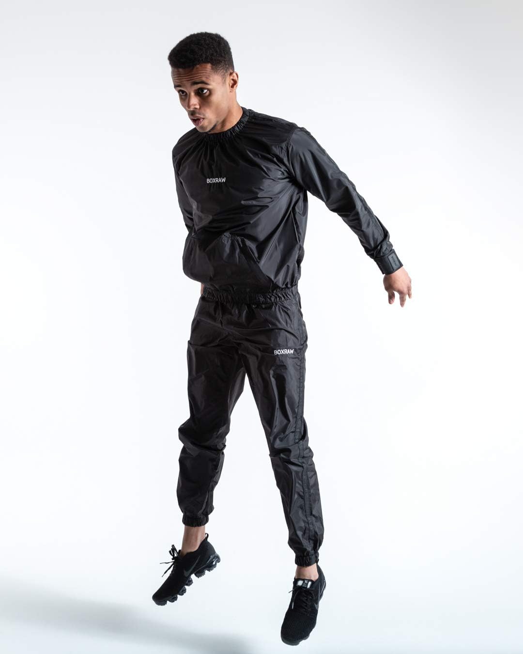 BOXRAW Hagler Professional Sauna Suit Top & Bottoms Non Rip Weight Loss Sweat Suit Boxing MMA Training Gym : Sports & Outdoors