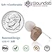Soundlab Hearing Amplifier – Dime-Sized, in-the-Canal (ITC), Wireless with Soft Gel Tip and Hearing Aid Batteries
