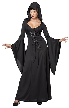 Generique - Dämonisches Hexen-Kostüm für Damen Halloween Vampirin schwarz L (42/44)
