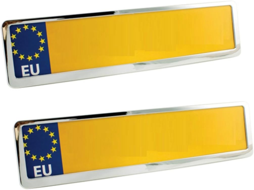 wlw 2X Chrome Car Number Plate Holders Frames Surrounds FOR SMART