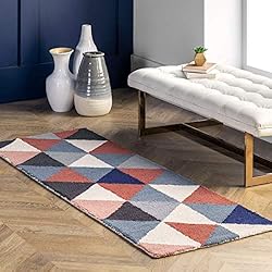 nuLOOM Bianca Triangles Wool Area Rug, 2 ft x 6