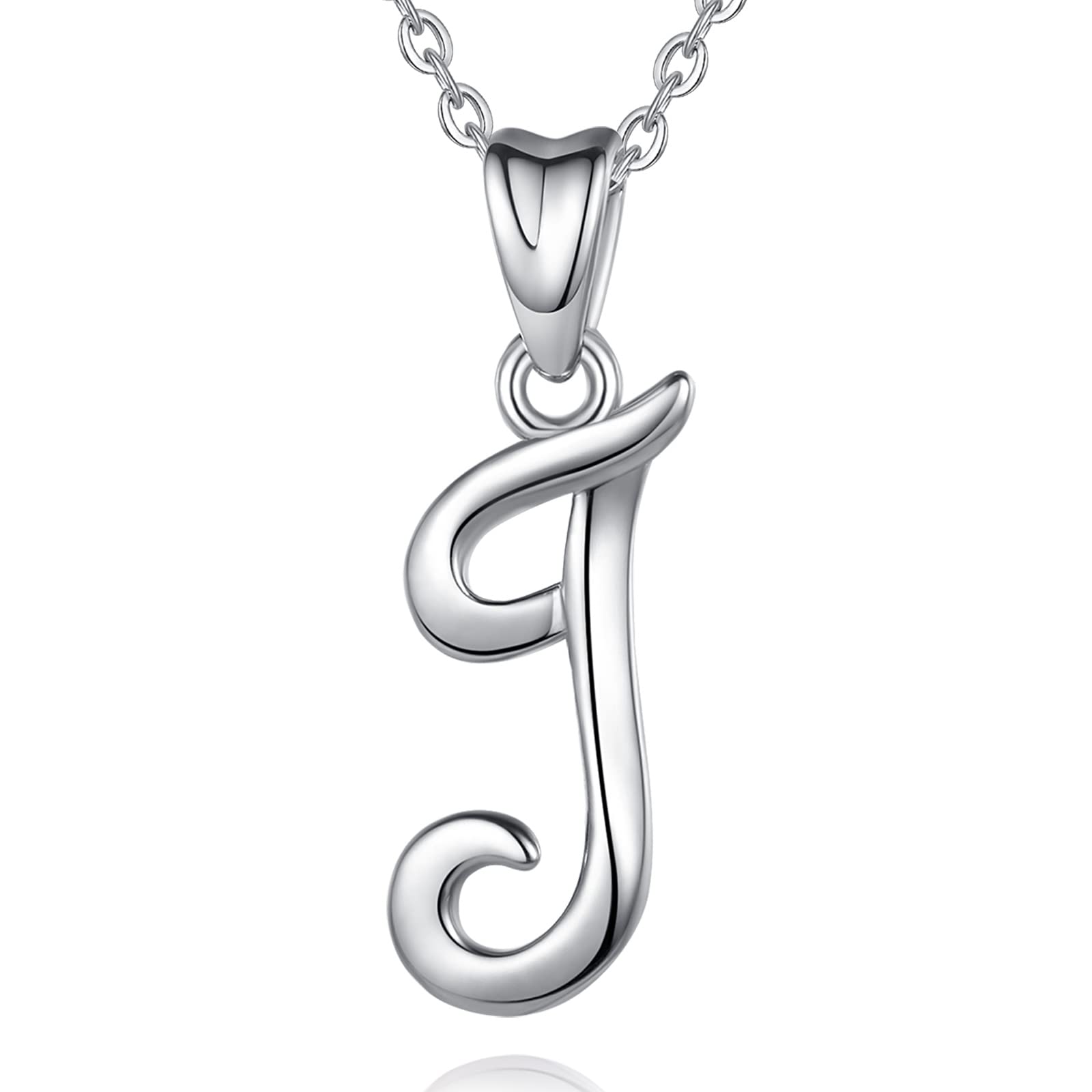EUDORA 26 Alphabet Necklace 925 Sterling Silver Initial Letter Personalised Pendant Necklaces Gifts for Women Ladies Girls Mother's day,18inch Chain — image 1
