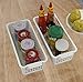 Fiazony 6-Pack Small Plastic Storage Baskets/Trays Organizer, White