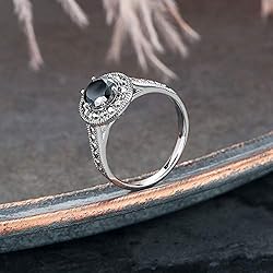 Mytys Vintage Wide Ring Classic Black Marcasite