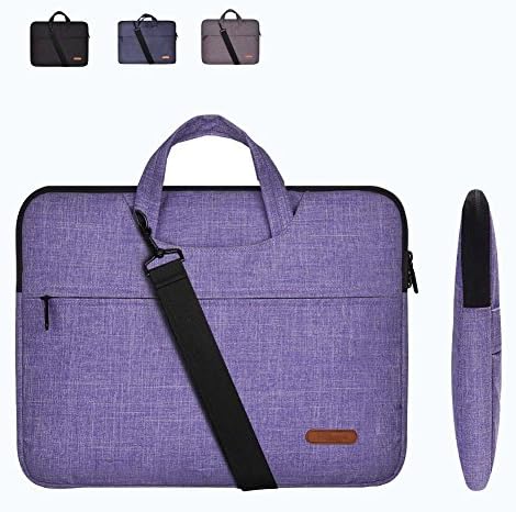 13-13.3 Inch Laptop Sleeve Bag Briefcase - Waterproof Notebook Carrying Case Shoulder Bag for 13”MacBook Air/Pro,Acer,Asus,Dell,Lenovo,HP,Samsung,Sony,Toshiba-Chromebook Notebook Tablet(Purple)