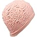 Floral Embossed Latex Swim Cap