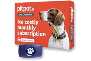 PitPat Dog GPS Tracker - No Subscription Fees - Suitable for All Dogs and Fits All Collars - Smart Activity Tracker, Satellite Tracking with Unlimited Range - 100% Waterproof Pet Tracker (Blue)