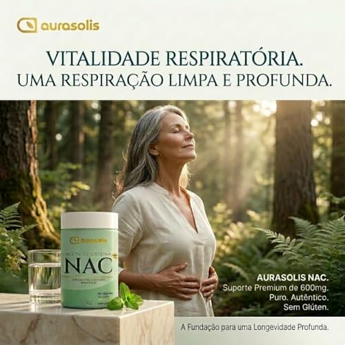 NAC N-Acetil L-Cisteína 600mg Aurasolis 60 Cápsulas | Antioxidante