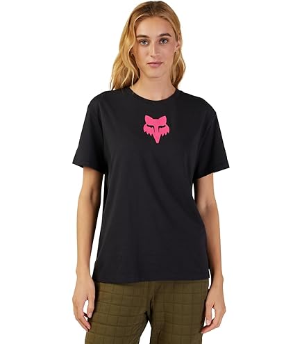 T-shirt Fox Racing Femme – Sans Limite, Col V, Manches Courtes, Taille S, Sangria