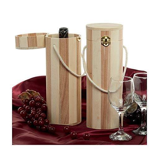 Pro Image Wine Natural Wood Gift Box | Bottle Carrier case Spirits, Liquor, Champagne Decorative & Durable