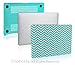 TOP CASE Chevron Series Gray Insert Hot Blue/Turquoise Rubberized Hard Case Compatible Older Generation MacBook Air 13