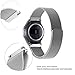 Cbin Smartwatch Samsung Gear S2 Classic/Gear Sport Band, Stainless Steel Magnetic Mesh Milanese Loop Closure Replacement Band For Samsung Gear Sport SM-R600 & Gear S2 Classic SM-R732 SM-R735 Silver
