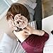 Bluelans Pack of 5 Women's Hair Clip Beautiful Korean Chiffon Rose Bow Hair Claw Clip Gorgeous Hair Accessory (5pcs (black,blue,beige,pink,red))