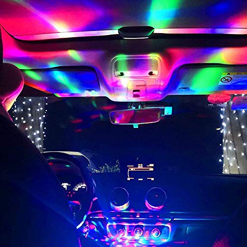 Mini Disco USB Ball Party Light RGB LED Colorful Decorations DJ Magic Portable Car Interior with Sound Control for Kids Pub Show Club Christmas Birthday Wedding Karaoke