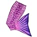 Play Tailor Mermaid Tail Swimmable Costume Swimsuit for Girls Swimming(No monofin), Purple, Child 14