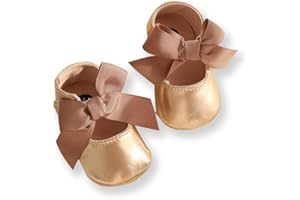Clowora Infant Toddler Baby Girl Dress Shoes Mary Jane First Walking PU Leather Princess Wedding Rubber Sole Non-Slip with Bowknot Floral Flats