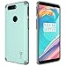 OnePlus 5T Case, CoverON Bios Series Minimalist Thin Fit Protective Hard Phone Cover with Embedded Metal Plate for Magnetic Car Mounts - Powder Blue on Gray