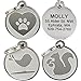GoTags Playful, Custom Engraved Pet ID Tags, Solid Stainless Steel, Personalized Dog and Cat Pet ID with up to 4 Lines of Text, Cute, Durable and Long-Lasting