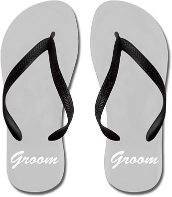 bride groom flip flops
