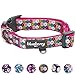 Blueberry Pet 7 Patterns Soft & Comfy Endless Floral Print Designer Padded Adjustable Dog Collar, Medium, Neck 14.5