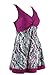 NoNoCat One Piece Shaping body Floral Swimwear Plus Size Bathing suit for Women Purple L(US 12-14)