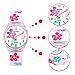 Zeiger Time Teacher Teen Young Girls Children Kids Watches, Colorful Flower Resin Band