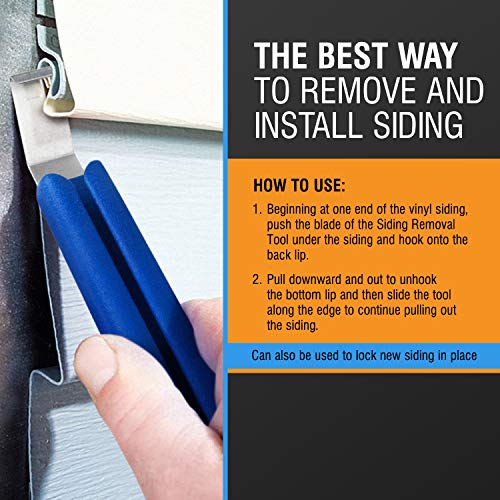 2 Pack Vinyl Siding Removal Tool for Installation and Repair, Extra Long NonSlip Grip Handle