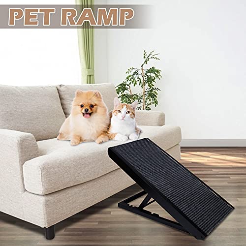 SLSY Folding Dog Ramp for Small/Medium/Large Dogs and Cats,Adjustable Pet Ramp with 4 Heights
