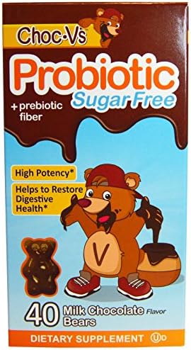 Yum-V's, Probiotic + Prebiotic Fiber, Milk Chocolate, Sugar-Free, 40 Bears