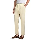 GINGTTO Linen Dress Pants Men Straight Fit Lightweight Summer Beach Casual Pants Men