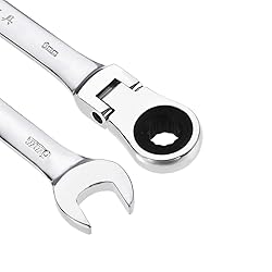 uxcell 2 Pcs 6mm Flex-Head Ratcheting Combination