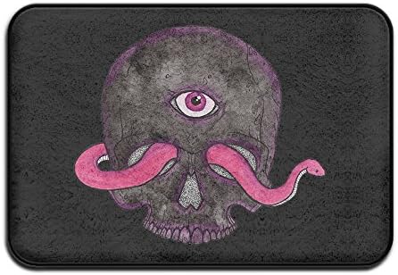 Skeleton Skull Sanke Eyes Funny Doormats Outdoor Doormats For Front Door Doormat Bedroom