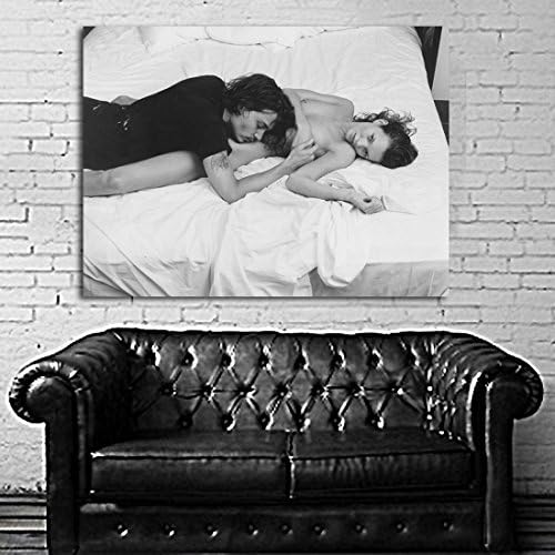 SDK mural #167bw Poster Canvas Kate Moss 36x48 inch (90x121 cm) Canvas & Stretcher Bars Frame