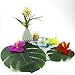 EOOUT 96pcs Hawaiian Party Decorations - 48Pcs Tropical Artificial Palm Leaves（3 Sizes） and 48Pcs Hawaiian Luau Flowers with 48Pcs Double Sided Dots of Glue
