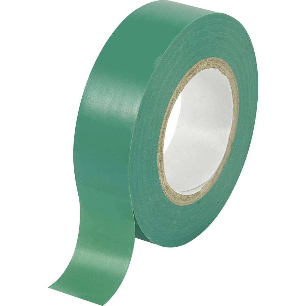 TRU Components TC-10089960 Insulation Tape Green (L x W) 20 m x 19 mm Pack of 1