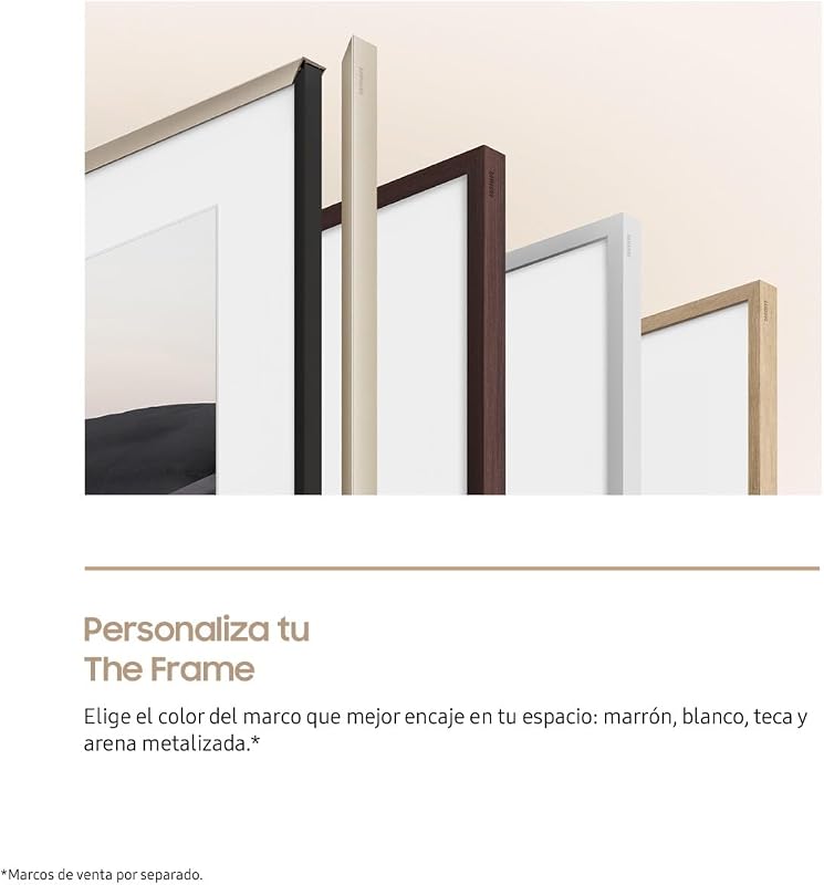 TV 65 Pulgadas The Frame LS03F 4K Smart TV, Galería de Arte con Display Mate, Marcos Intercambiables, 100% Volumen de Color con Quantum Dot y Cable Casi Invisible con One Connect