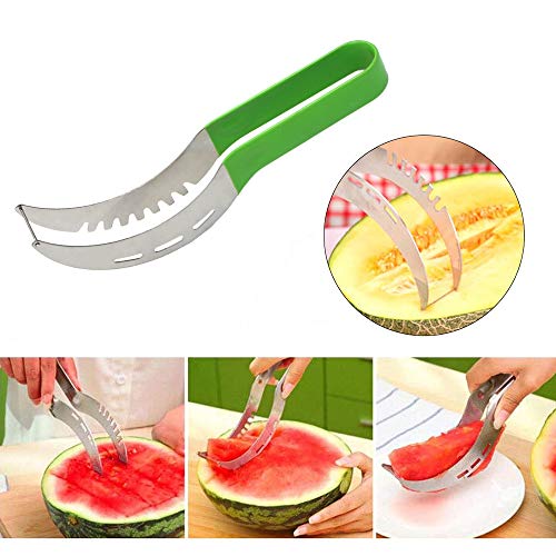 Fruit Slicer Peeler Set of 9 - Plastic Orange Peeler, Cantaloupe,Garlic Peeler, Avocado Knife,Pineapple Corer, Watermelon/Kiwi/Banana Slicer, Handheld Fruit Tools with Free 8 Fruit Forks - Thumbnail 3