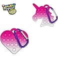 Mini Micro Pop It Fidget Toy 2 Pack (Heart and Unicorn)