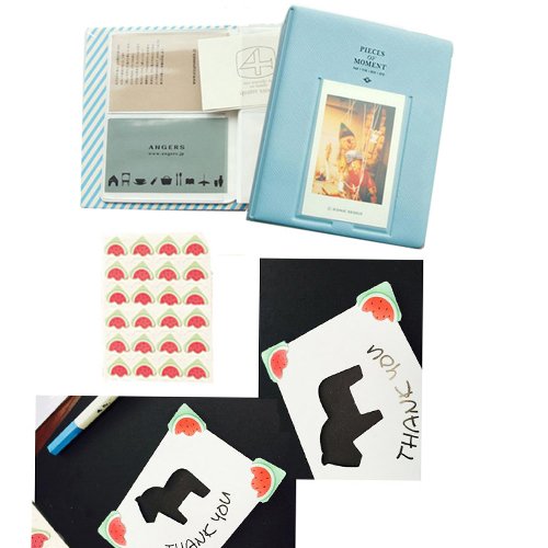 Accessories for Fujifilm Instax Mini 9 / Mini 8, 10 in 1 Bundles Set, included Album Book/Close-up Lens/4 Color Filter/3-Inch Photo Frame/Colorful DIY Film Stickers (Blue)