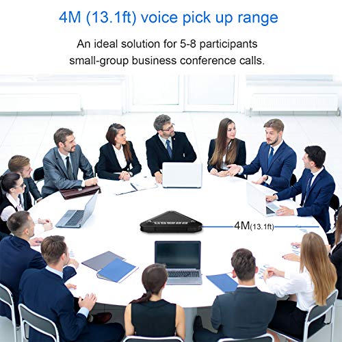 Tenveo Wireless Bluetooth Speaker for Softphone and Mobile Phone, Bluetooth Speakerphone for 5-8 People Business Conference Phone (A300B)