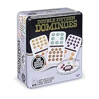 Double 15 Color Dot Dominoes in a Collectors Tin (styles will vary)